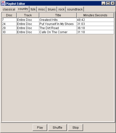 Playlist Editor